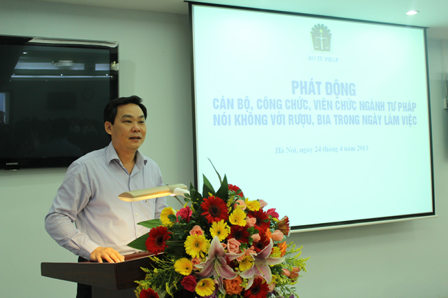 Cán bộ, công chức, viên chức Ngành Tư pháp nói không với rượu, bia trong ngày làm việc