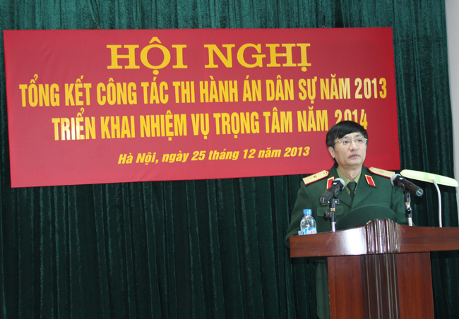 Thi hành án dân sự trong Quân đội vượt chỉ tiêu thi đua về việc