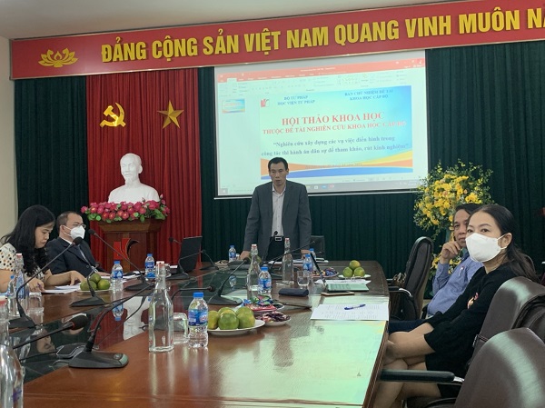 Hội thảo đề tài khoa học cấp Bộ năm 2021