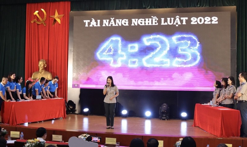 Lớp đào tạo nghiệp vụ thi hành án K22 Hà Nội năm 2022 tham gia vòng thi Chung kết Cuộc thi tài năng Nghề luật năm 2022 của Học viện Tư pháp