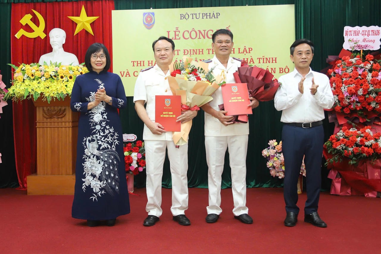 Công bố quyết định thành lập THADS tỉnh Hà Tĩnh và công tác cán bộ theo Đề án tinh gọn bộ máy