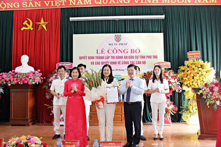 Công bố Quyết định thành lập Thi hành án dân sự tỉnh Phú Thọ và trao Quyết định bổ nhiệm cán bộ: Bước chuyển mình quan trọng đáp ứng yêu cầu nhiệm vụ mới
