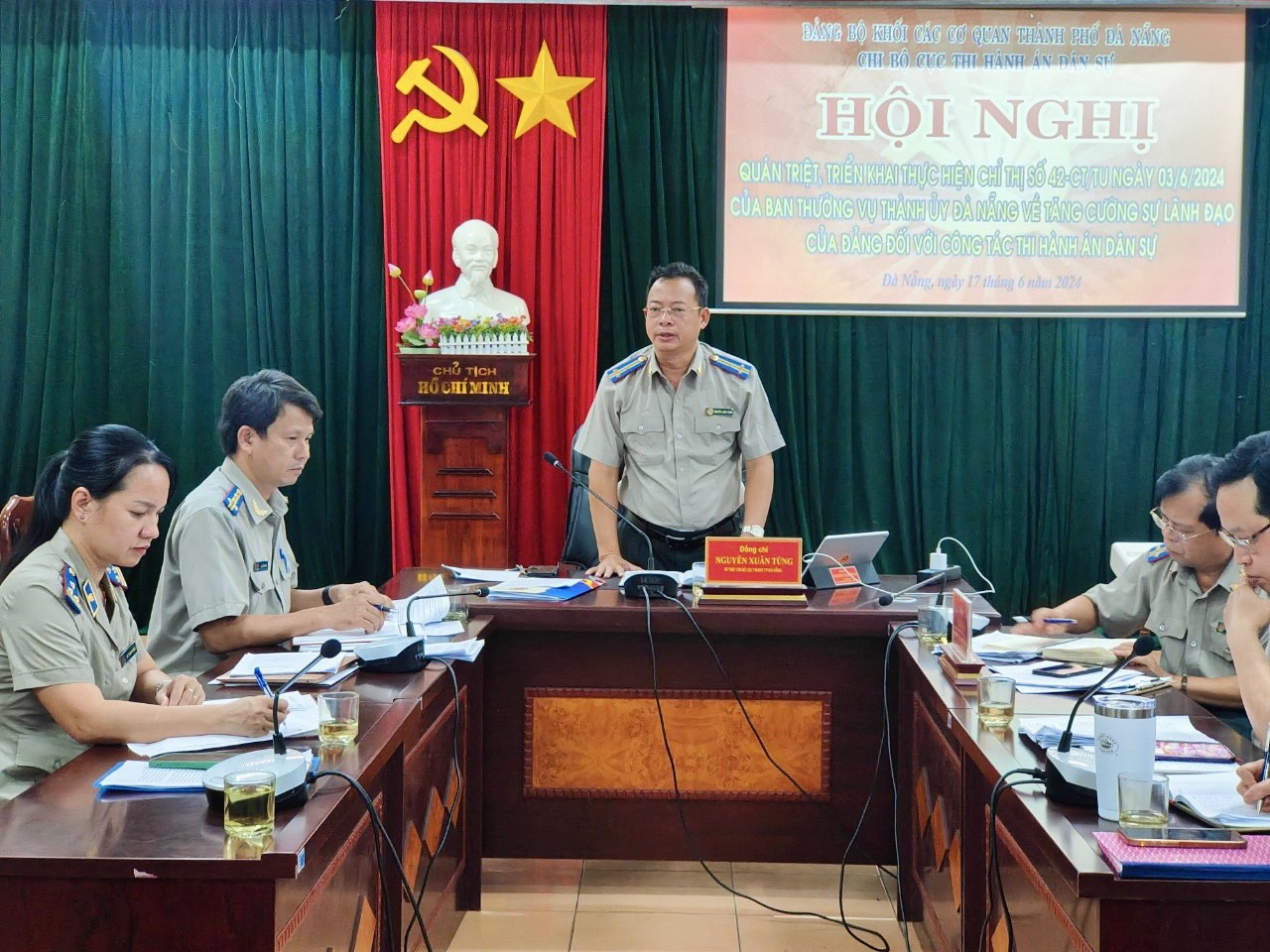 Chi bộ Cục Thi hành án dân sự thành phố Đà Nẵng tổ chức quán triệt Chỉ thị số 42-CT/TU về tăng cường sự lãnh đạo của Đảng đối với công tác  thi hành án dân sự