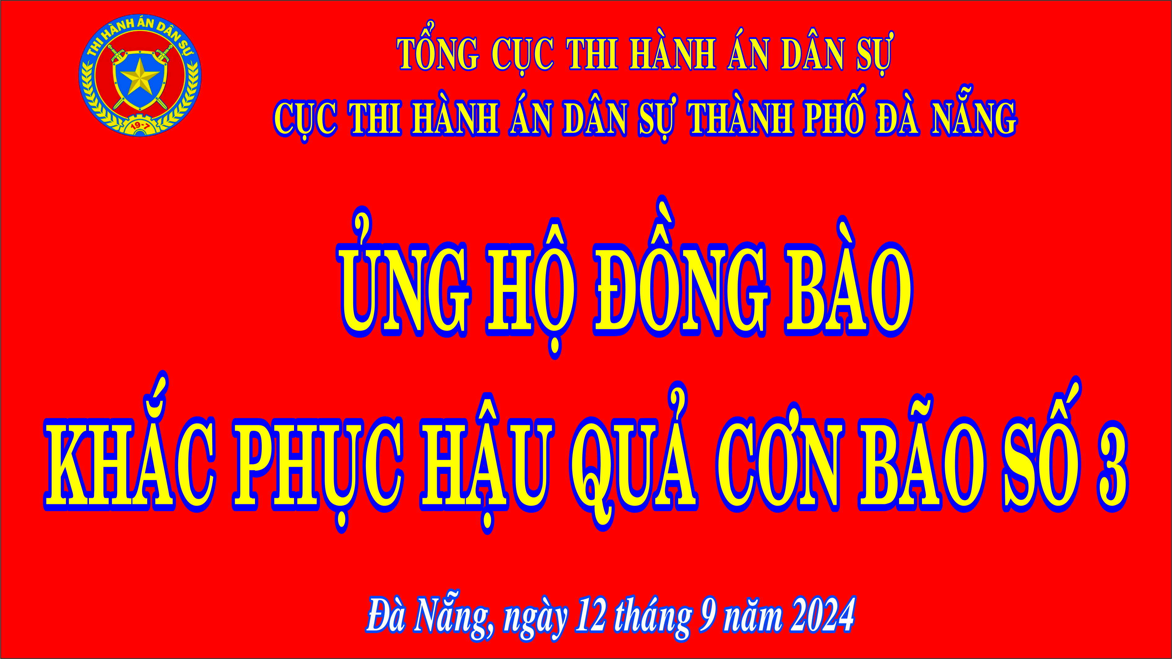 Cục Thi hành án dân sự TP Đà Nẵng ủng hộ đồng bào khắc phục cơn bão số 3