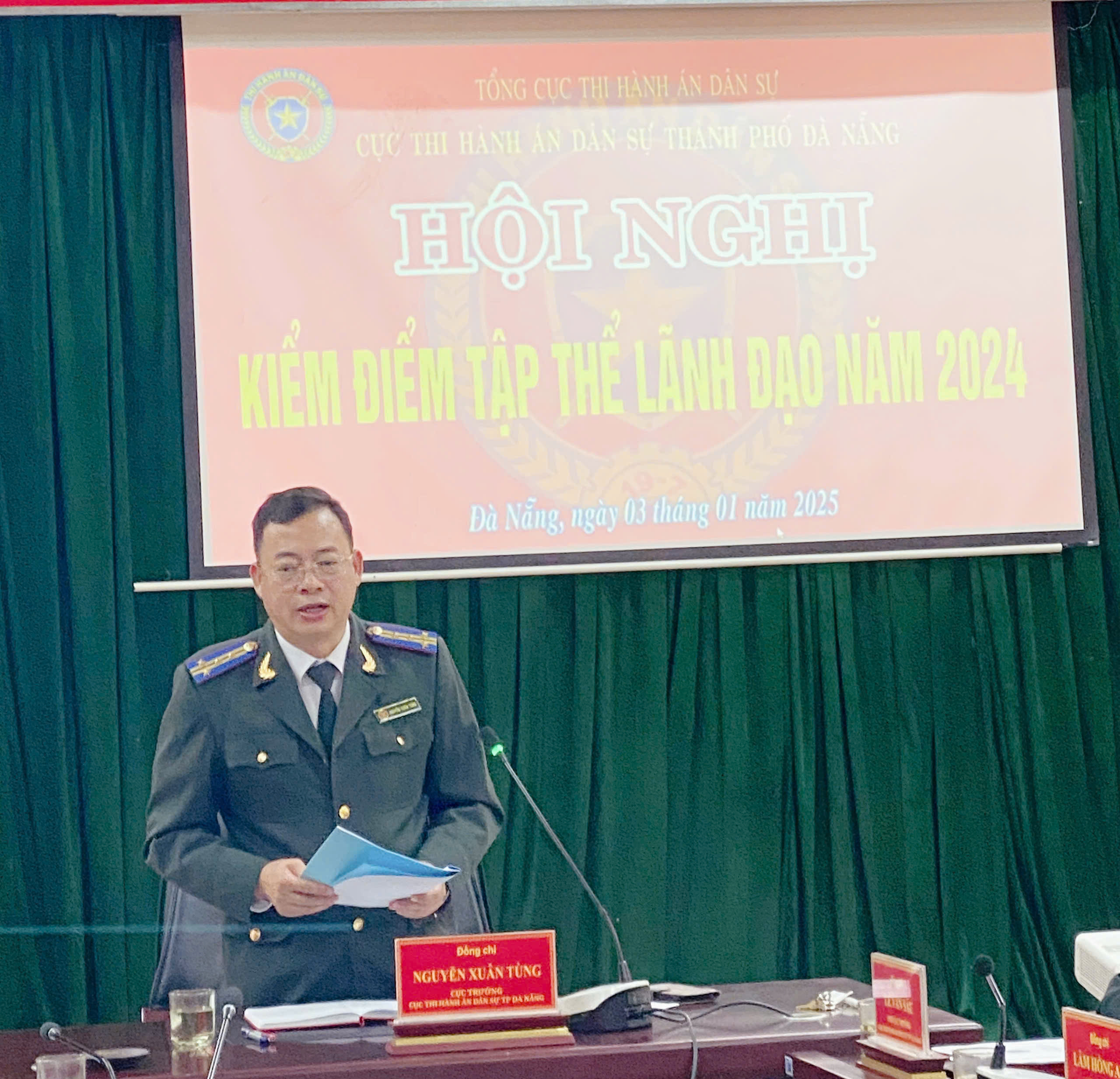 Cục Thi hành án dân sự thành phố Đà Nẵng tổ chức Hội nghị kiểm điểm tập thể lãnh đạo Cục Thi hành án dân sự thành phố Đà Nẵng năm 2024.