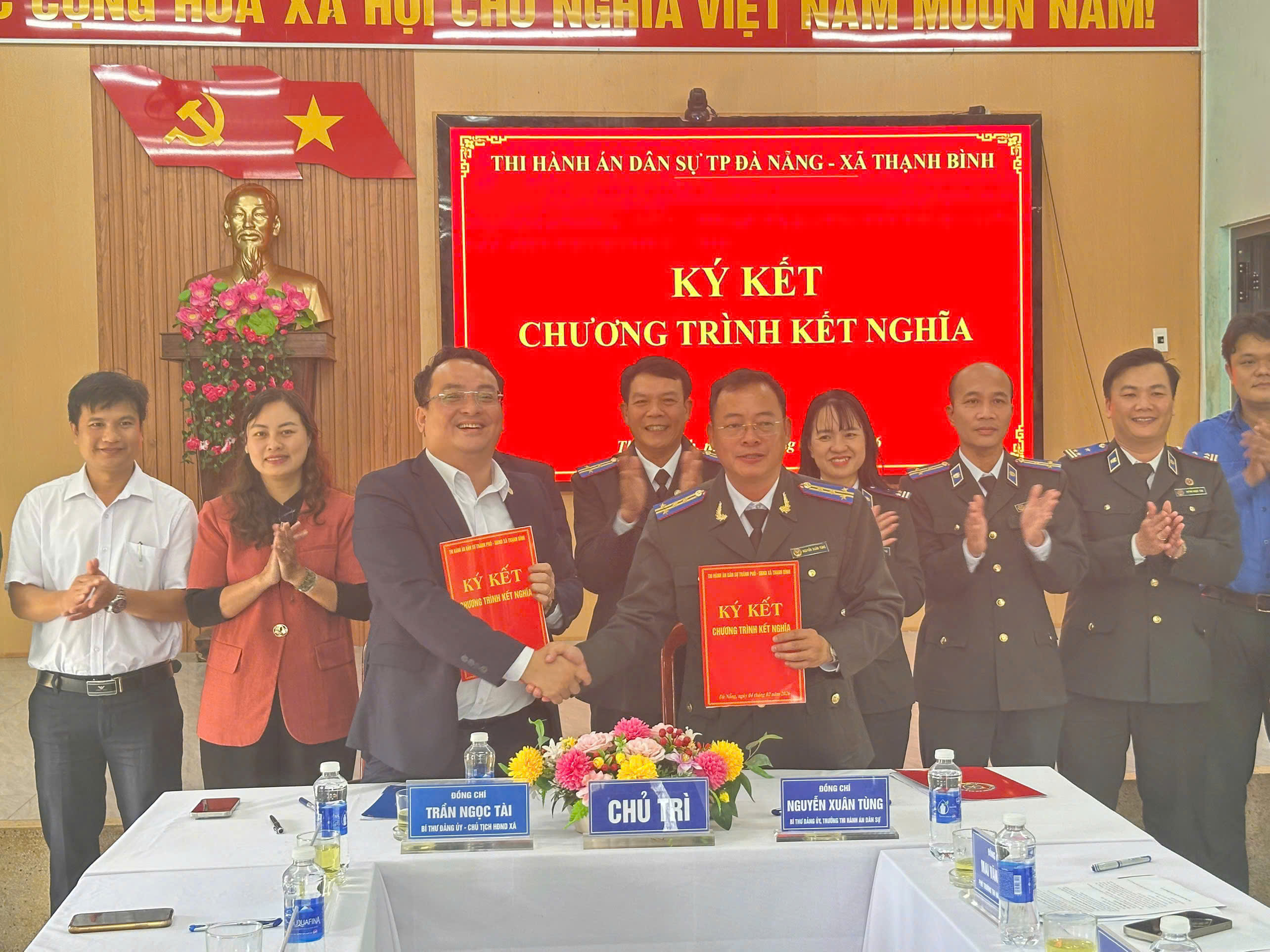 Thi hành án dân sự thành phố Đà Nẵng ký kết nghĩa với xã Thạnh Bình