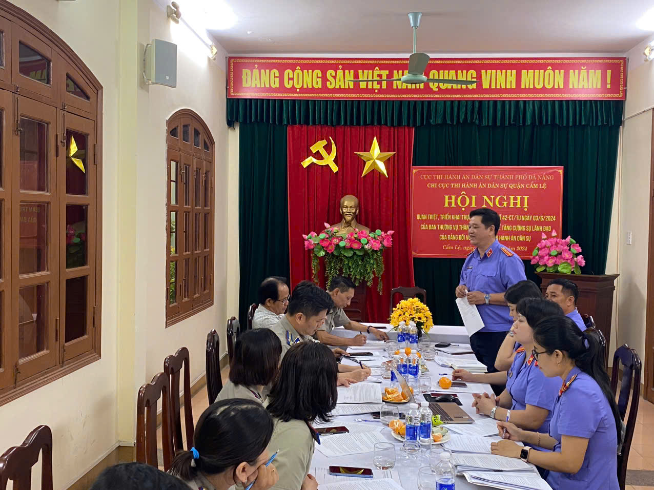 Viện kiểm sát nhân dân quận Cẩm Lệ công bố Kết luận trực tiếp  kiểm sát hoạt động thi hành án dân sự