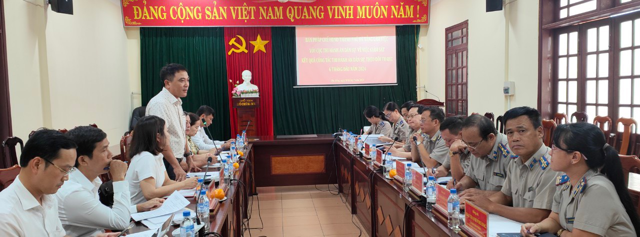 Ban Pháp chế Hội đồng nhân dân thành phố Đà Nẵng giám sát công tác thi hành án dân sự 6 tháng đầu năm 2024