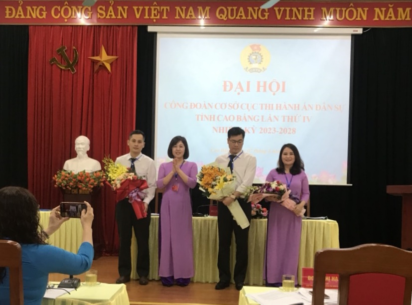​Đại hội Công đoàn cơ sở Cục Thi hành án dân sự tỉnh Cao Bằng lần thứ IV nhiệm kỳ 2023-2028