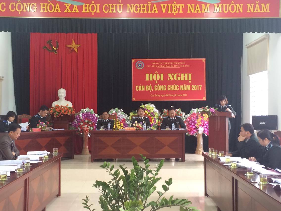 Hội nghị cán bộ công chức Cục Thi hành án dân sự tỉnh Cao Bằng năm 2017