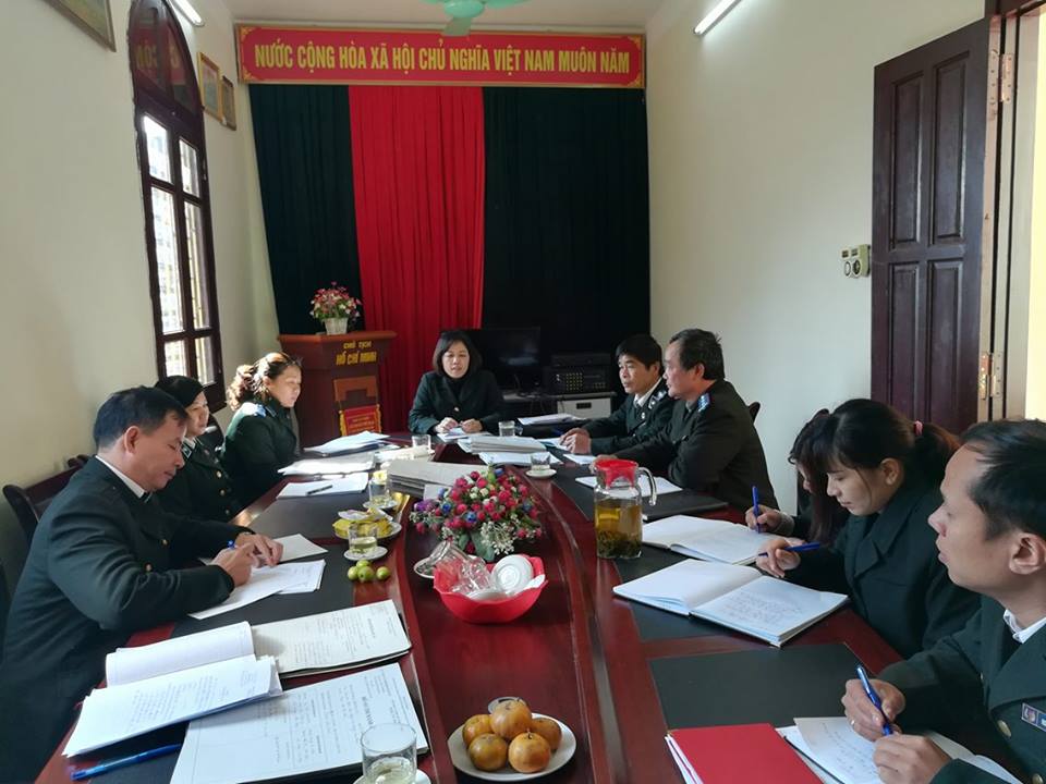 Cục Thi hành án dân sự kiểm tra tình hình triển khai nhiệm vụ ba tháng đầu năm tại Chi Cục Thi hành án dân sự huyện Hà Quảng.