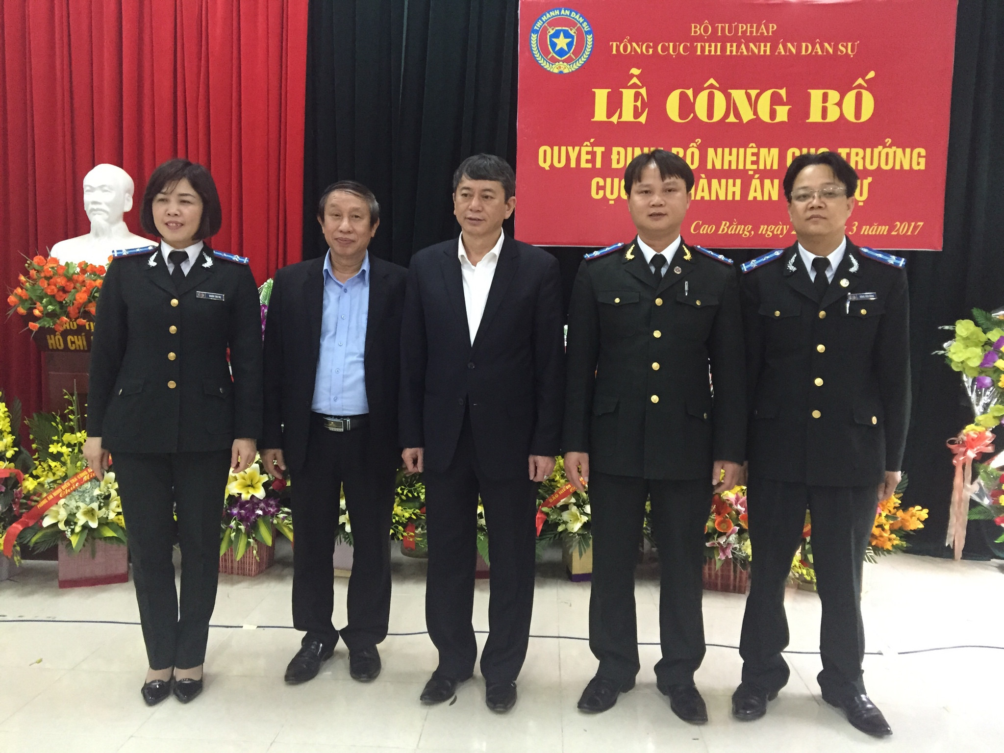 Lễ Công bố, trao quyết định bổ nhiệm Cục trưởng Cục Thi hành án dân sự tỉnh Cao Bằng