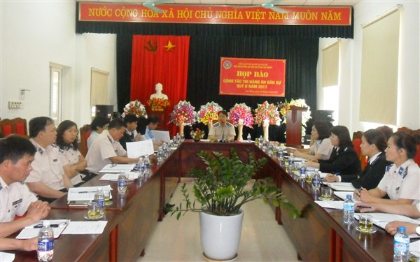 Họp báo công tác Thi hành án dân sự Quý II năm 2017