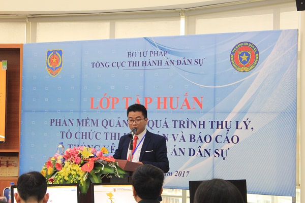 Tập huấn Phần mềm quản lý quá trình thụ lý, tổ chức thi hành án và báo cáo thống kê thi hành án dân sự