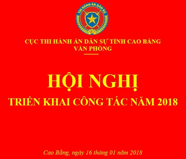 Văn phòng Cục Thi hành án dân sự triển khai công tác năm 2018