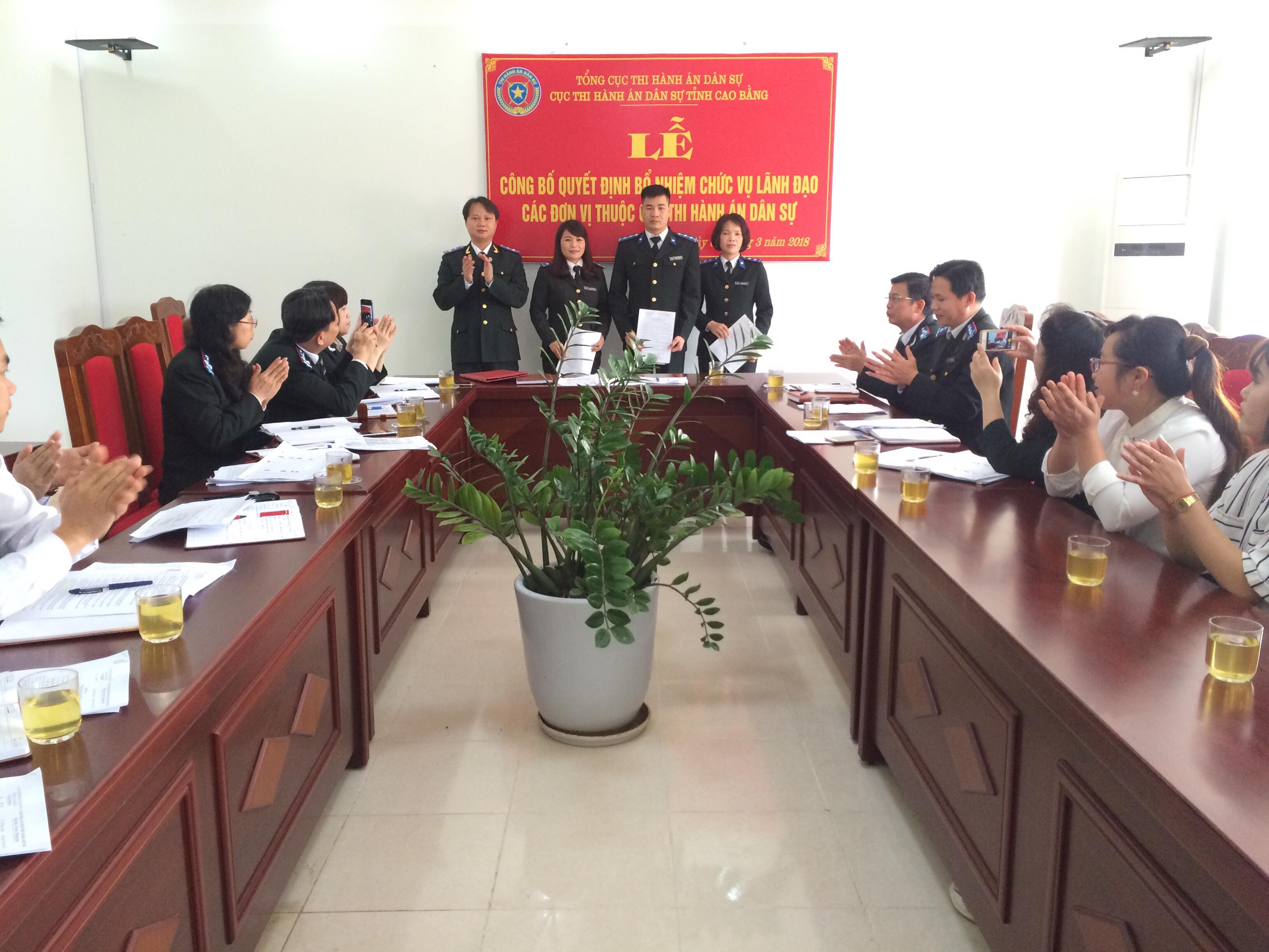 Lễ công bố Quyết định bổ nhiệm chức vụ lãnh đạo các đơn vi thuộc Cục Thi hành án dân sự