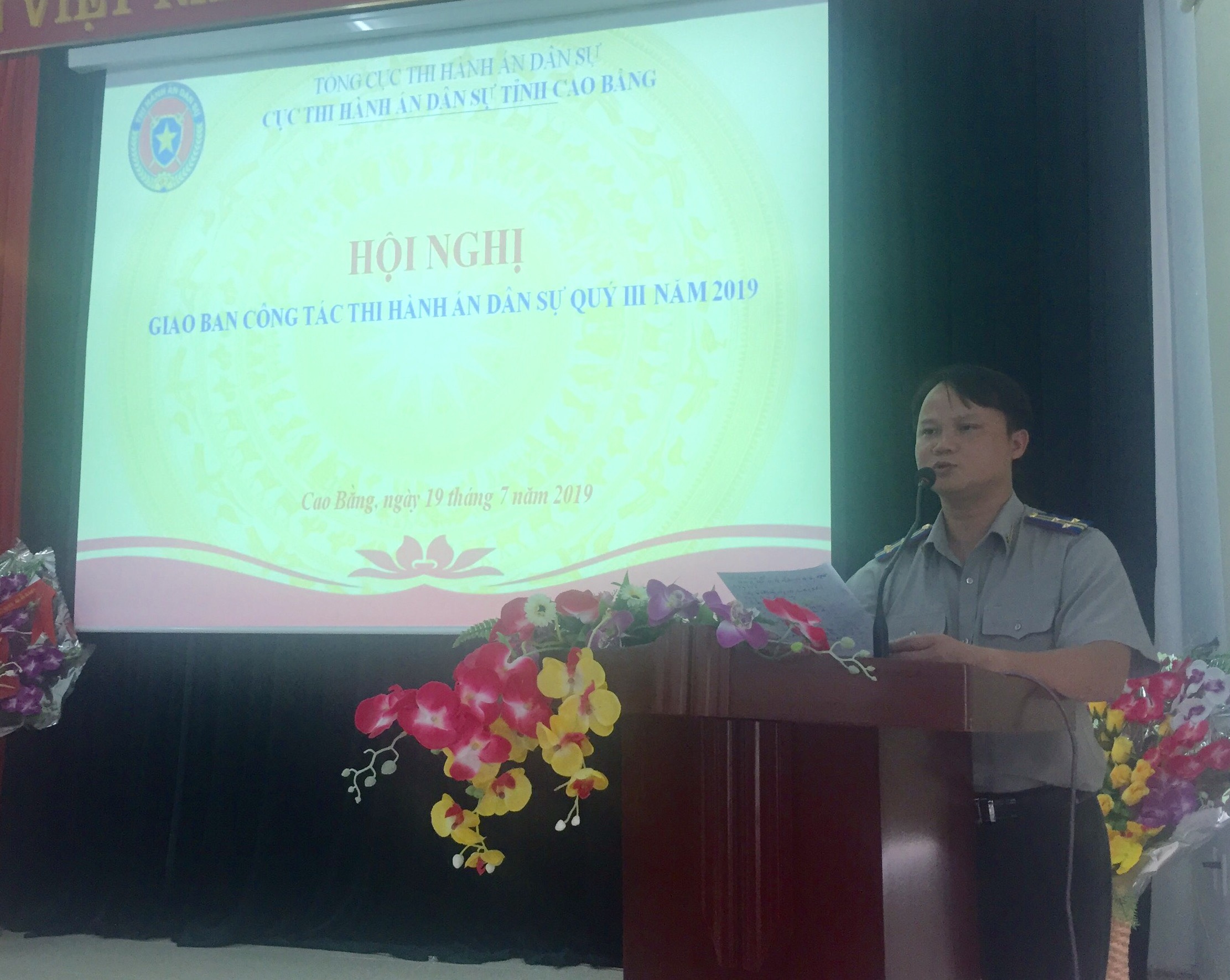 Cục Thi hành án dân sự tỉnh Cao Bằng tổ chức Hội nghị giao ban quý III năm 2019