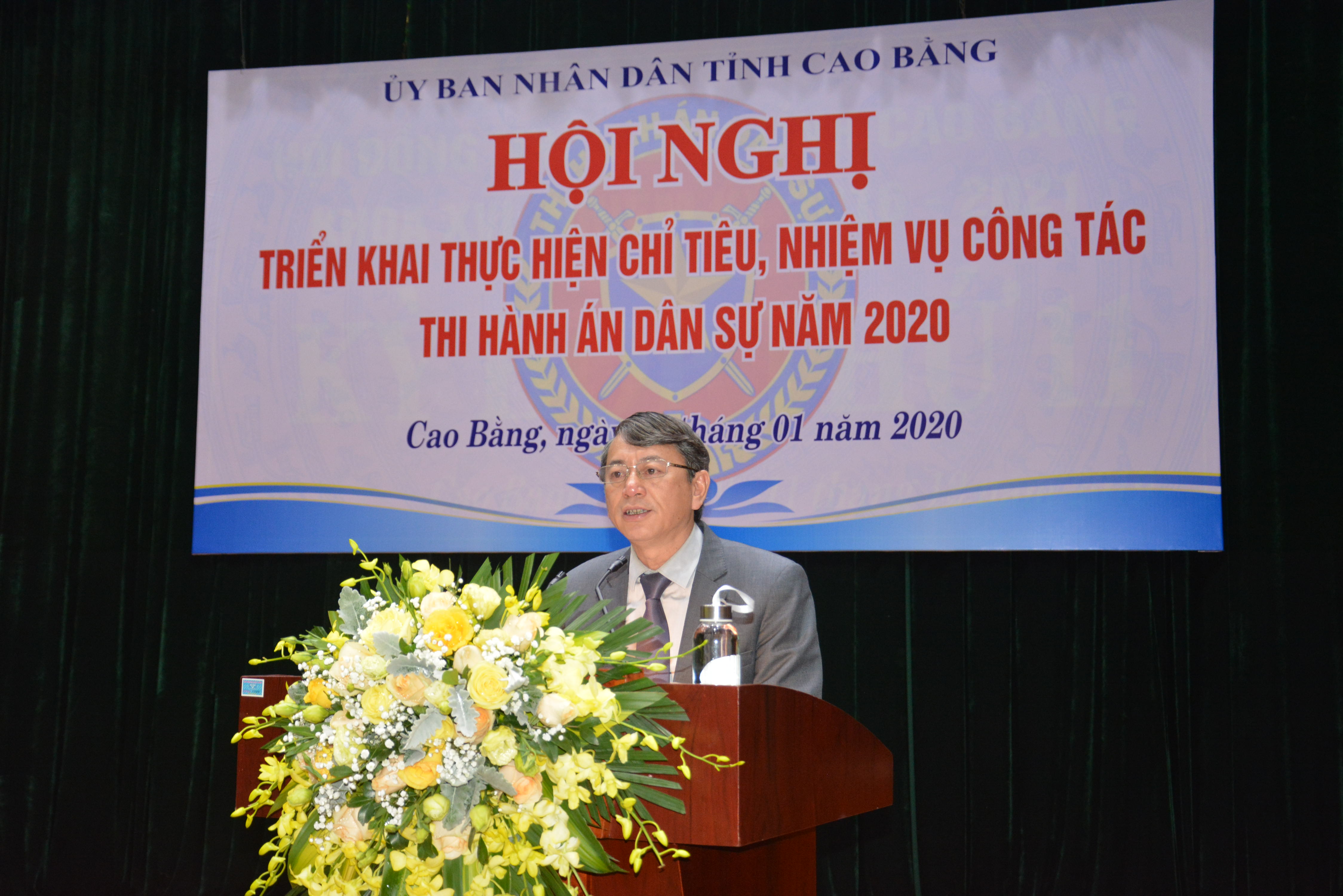 Hội nghị triển khai thực hiện chỉ tiêu, nhiệm vụ công tác Thi hành án dân sự năm 2020