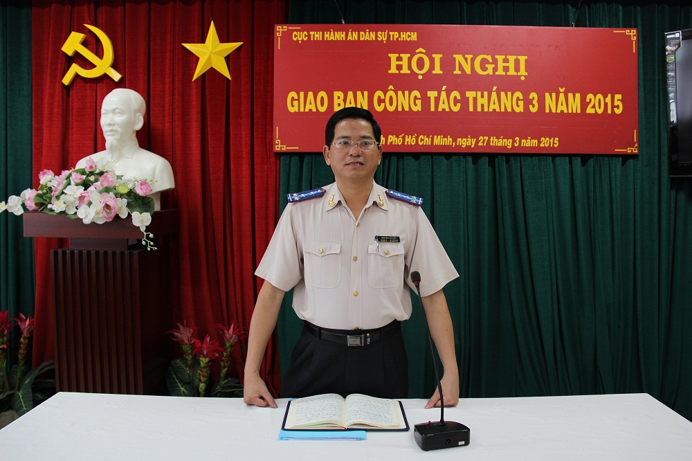 Họp giao ban công tác thi hành án dân sự cuối tháng 3 năm 2015