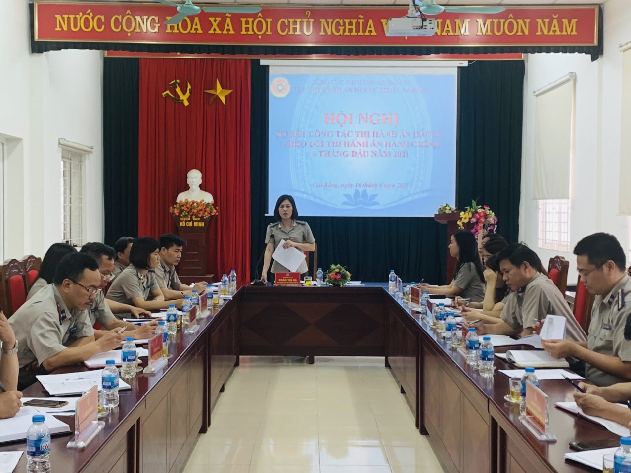 Hội nghị sơ kết công tác Thi hành án dân sự, theo dõi thi hành án hành chính 6 tháng đầu năm 2021