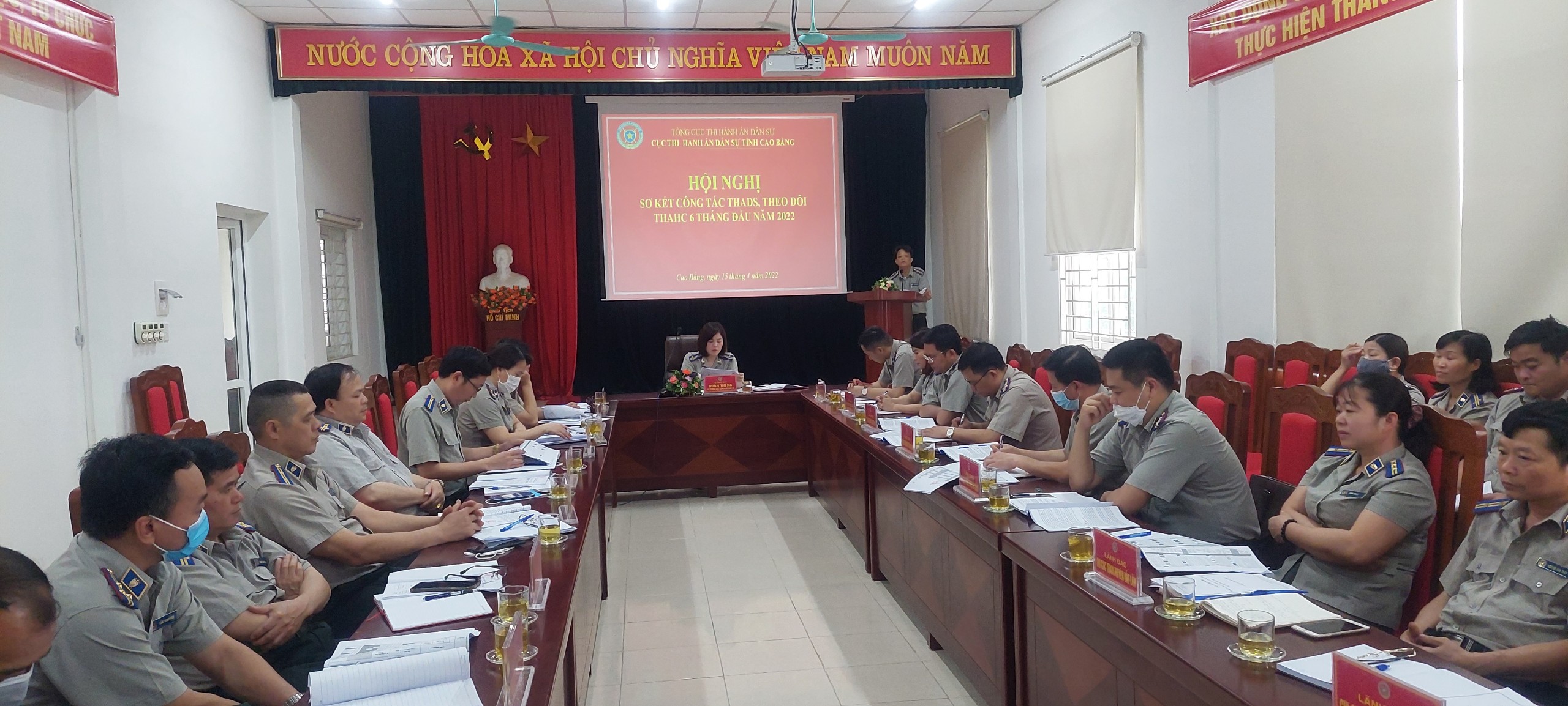 Hội nghị sơ kết công tác thi hành án dân sự, theo dõi thi hành án hành chính 06 tháng đầu năm 2022