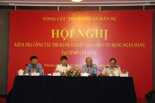 Tổng Cục Thi hành án dân sự kiểm tra, làm việc về công tác thi hành án liên quan đến các tổ chức tín dụng, ngân hàng