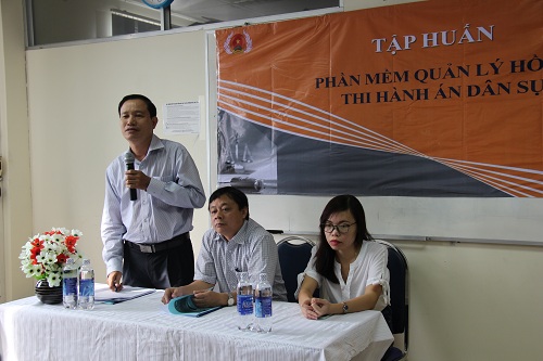 Tập huấn hướng dẫn vận hành, sử dụng Phần mềm thụ lý, tổ chức, thống kê thi hành án dân sự