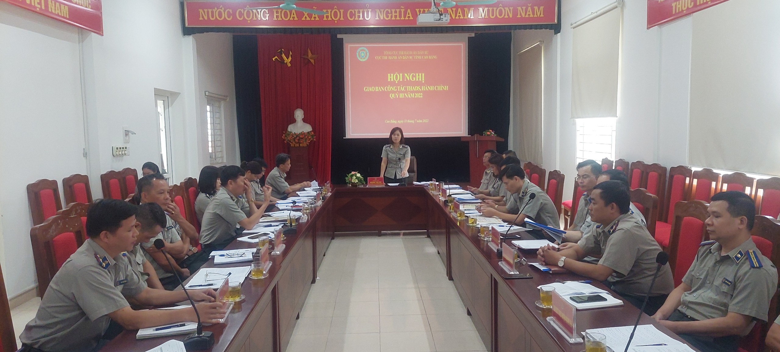 Hội nghị giao ban công tác Thi hành án dân sự, theo dõi thi hành án hành chính quý III năm 2022