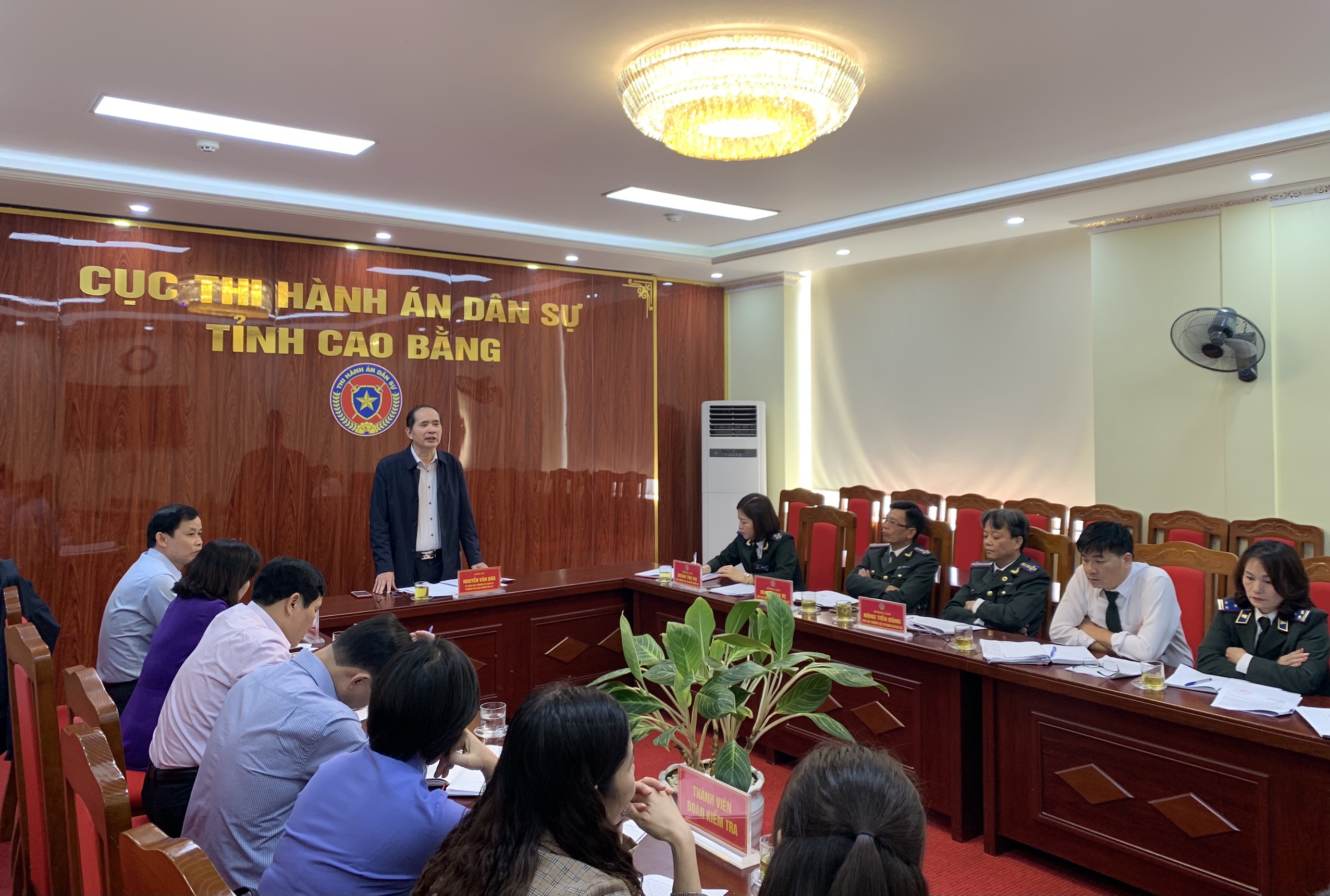 Đoàn kiểm tra công tác cải cách tư pháp của tỉnh làm việc tại Cục Thi hành án dân sự