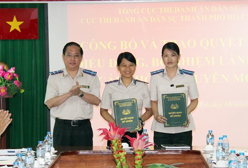 CỤC THADS TP. HỒ CHÍ MINH  Công bố và trao Quyết định bổ nhiệm điều động lãnh đạo các phòng chuyên môn