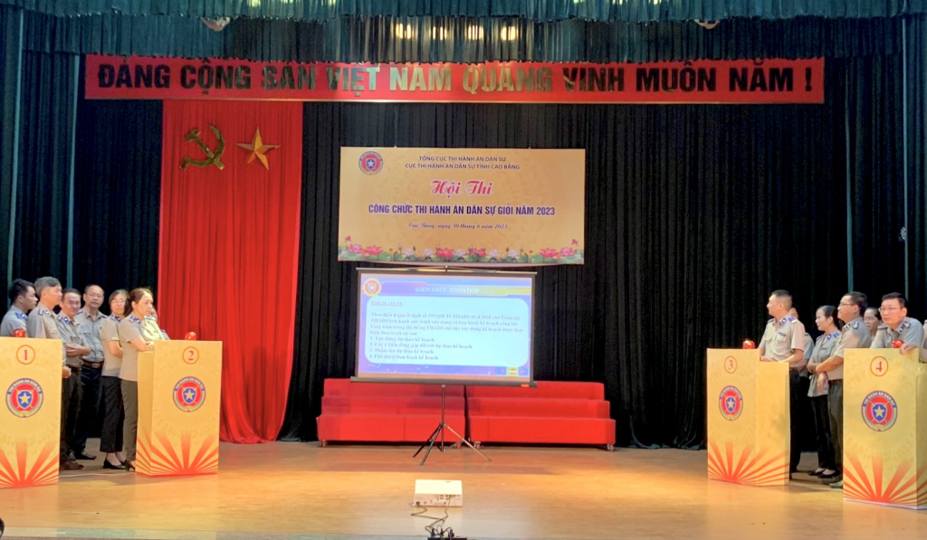 Cục Thi hành án dân sự tỉnh Cao Bằng tổ chức Hội thi “Công chức Thi hành án giỏi” năm 2023