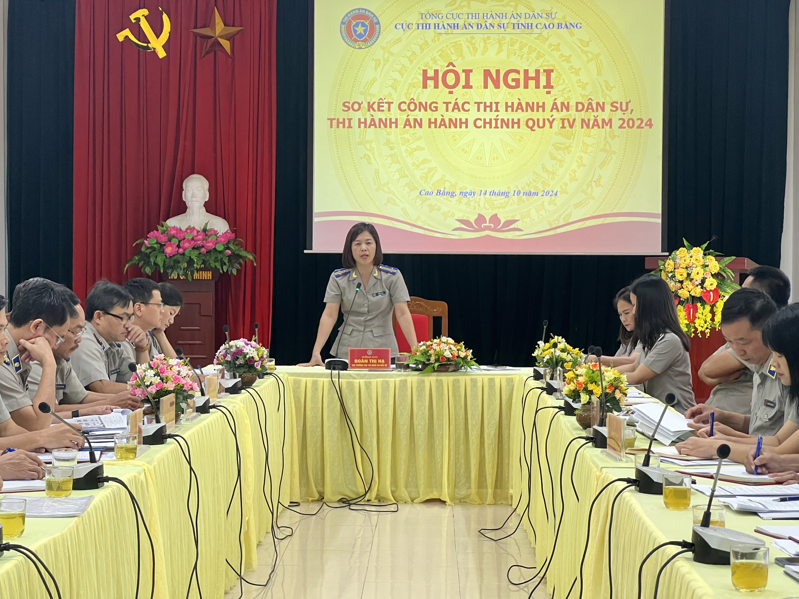 Cục Thi hành án dân sự tỉnh Cao Bằng tổ chức Hội Nghị sơ kết công tác thi hành án dân sự, thi hành án hành chính quý IV năm 2024