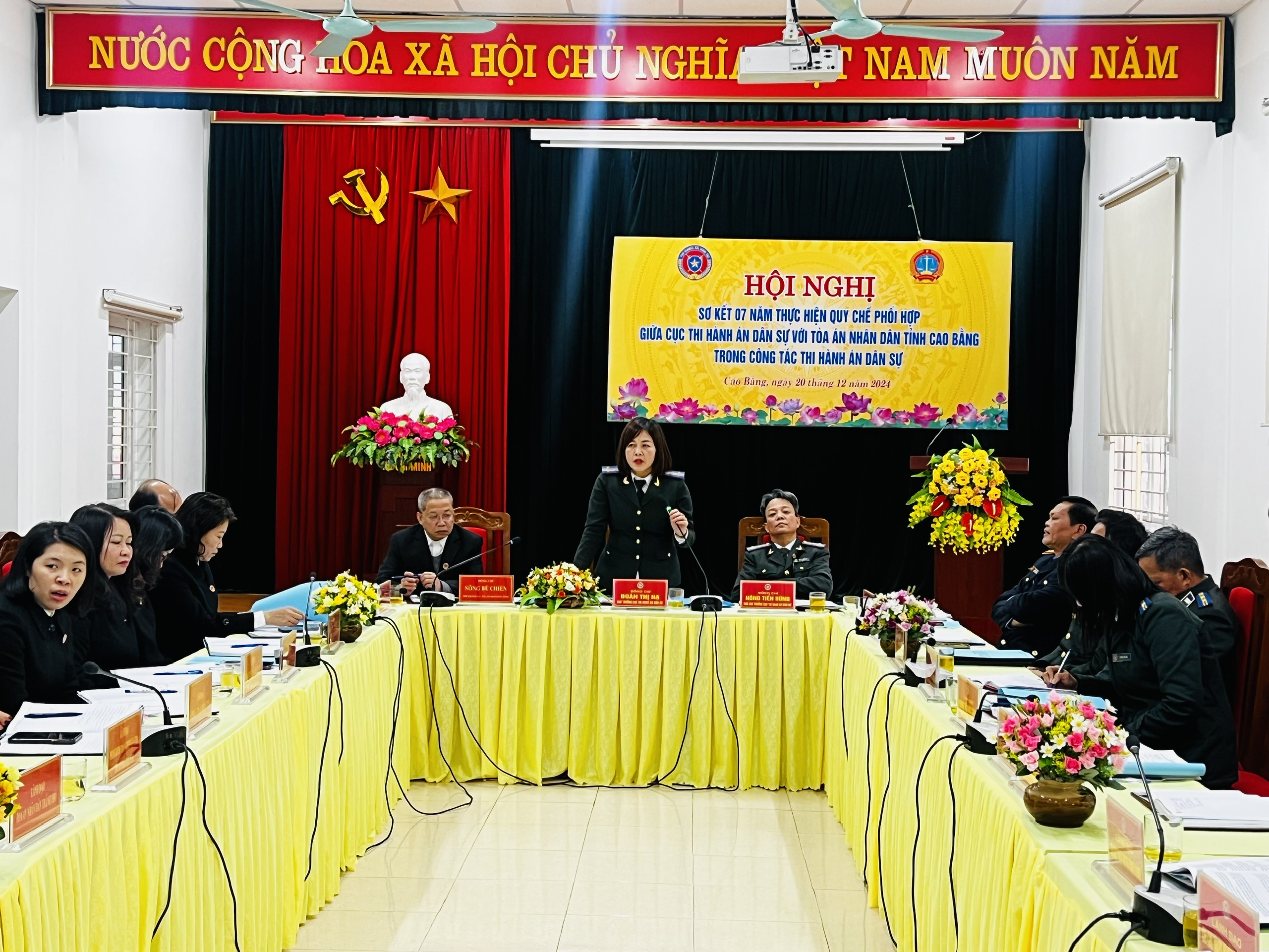 Hội nghị sơ kết 07 năm thực hiện Quy chế phối hợp liên ngành giữa Cục Thi hành án dân sự và Tòa an nhân dân tỉnh Cao Bằng