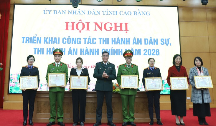 Ủy ban nhân dân tỉnh Cao Bằng tổ chức Hội nghị triển khai công tác thi hành án dân sự, thi hành án hành chính năm 2026