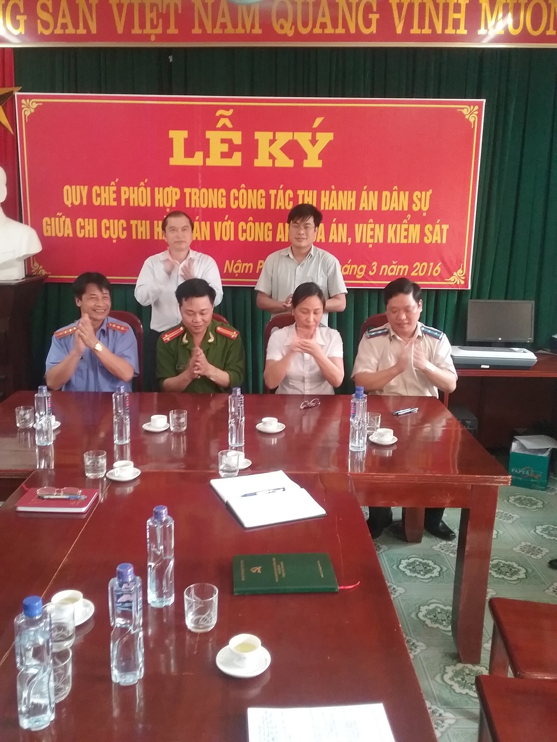 HUYỆN NẬM PỒ TỔ CHỨC LỄ KÝ QUY CHẾ PHỐI HỢP TRONG CÔNG TÁC THI HÀNH ÁN DÂN SỰ