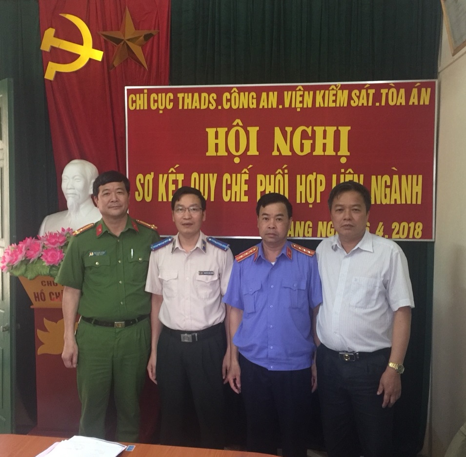 Chi cục Thi hành án dân sự huyện Hạ Lang tổ chức Hội nghị sơ kết Quy chế phối hợp liên ngành trong công tác thi hành án dân sự