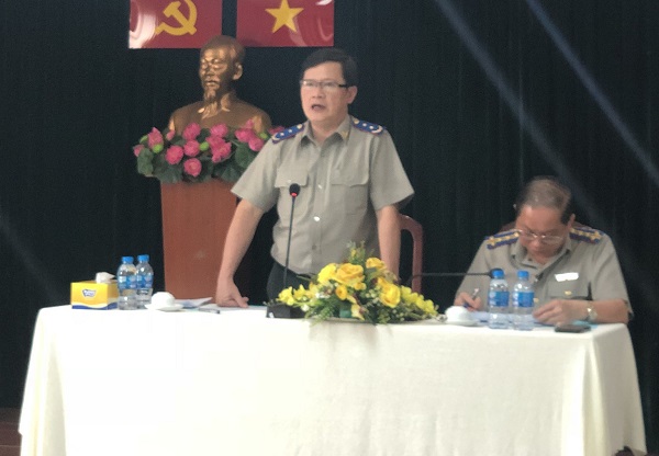 Tổng cục trưởng Tổng cục THADS Mai Lương Khôi  làm việc tại Cục THADS thành phố Hồ Chí Minh