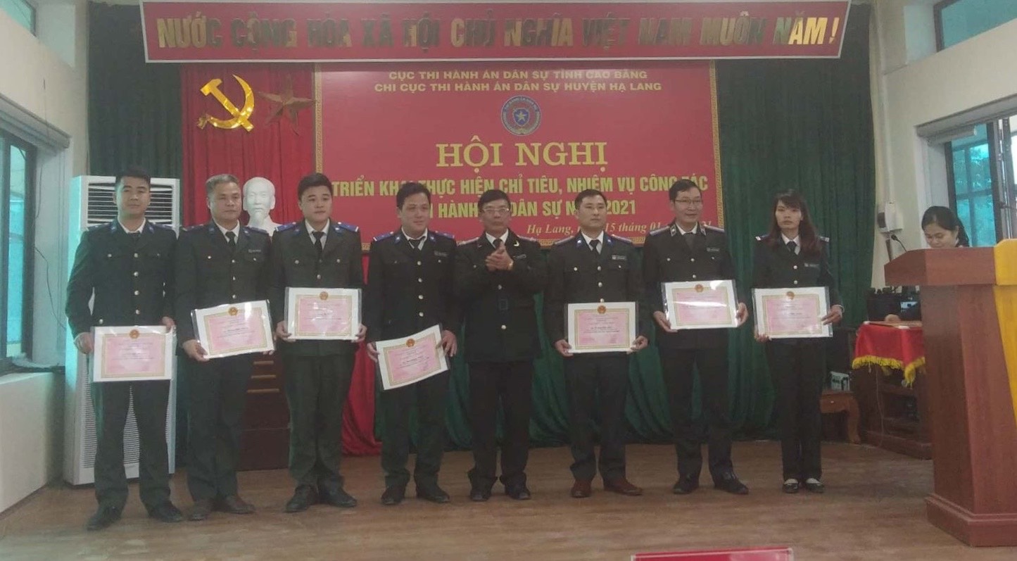 Hạ Lang tổ chức Hội nghị triển khai công tác thi hành án dân sự năm 2021