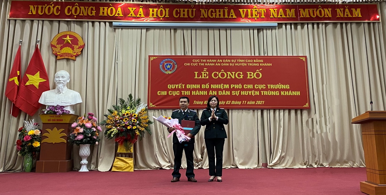 Chi cục THADS huyện Trùng Khánh tổ chức Hội nghị triển khai chỉ tiêu nhiệm vụ thi hành án dân sự, hành chính năm 2022.