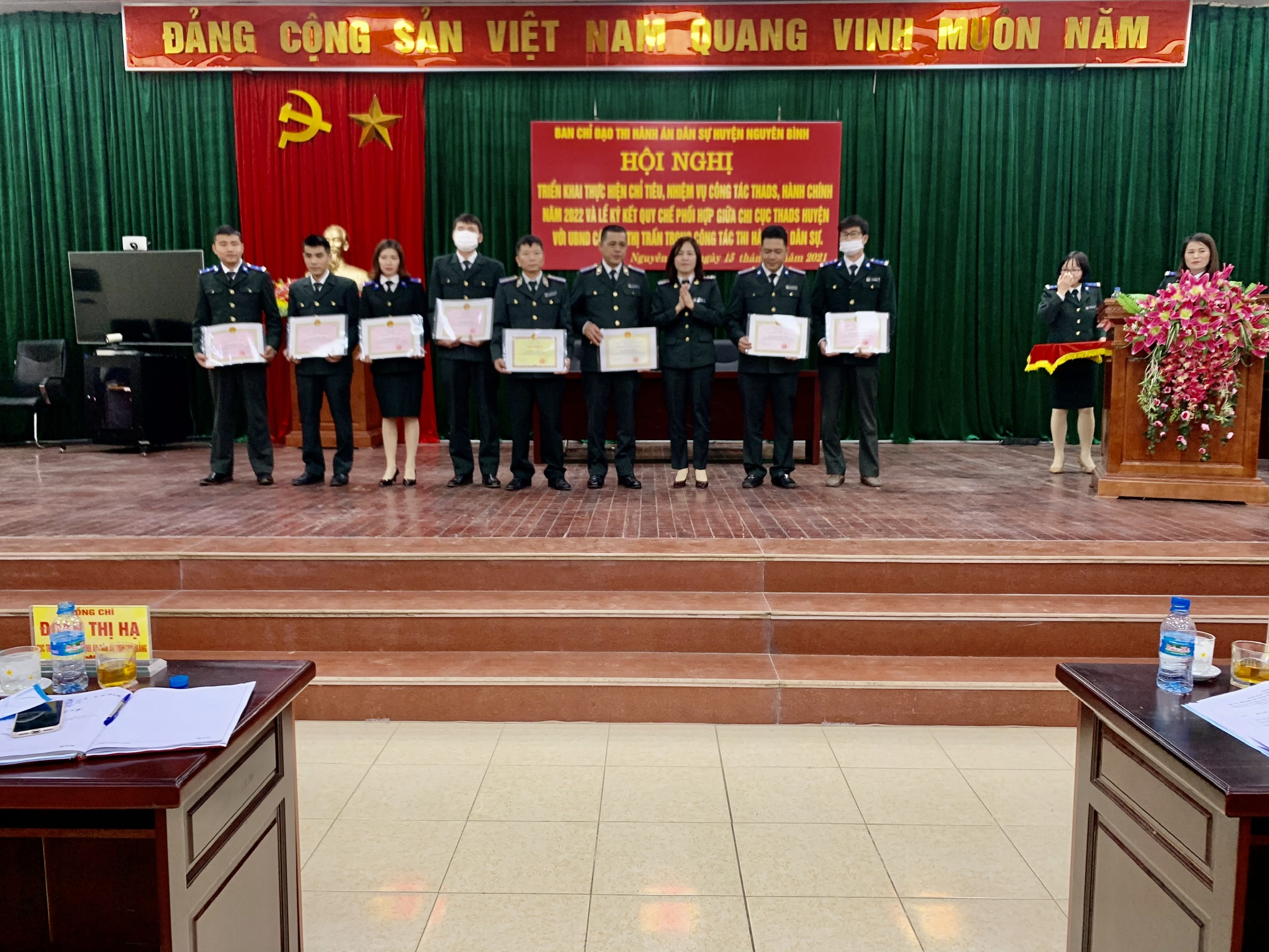 Ban Chỉ đạo THADS huyện Nguyên Bình tổ chức Hội nghị triển khai thực hiện chỉ tiêu nhiệm vụ THADS, HC năm 2022 và Lễ ký kết Quy chế phối hợp trong thi hành án dân sự với UBND các xã, thị trấn trên địa bàn huyện.