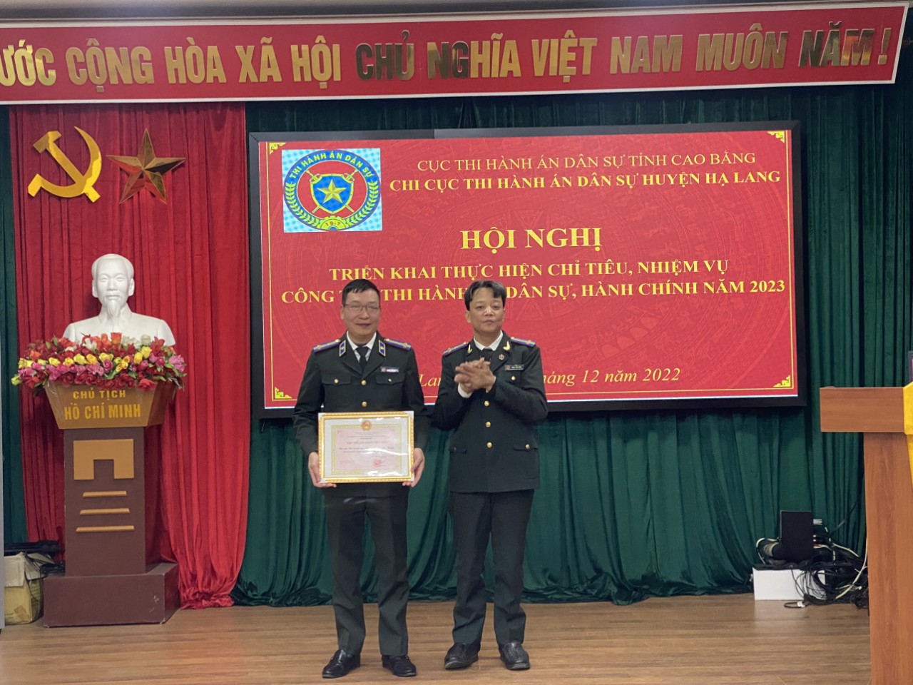 Chi cục THADS huyện Hạ Lang tổ chức Hội nghị triển khai công tác năm 2023