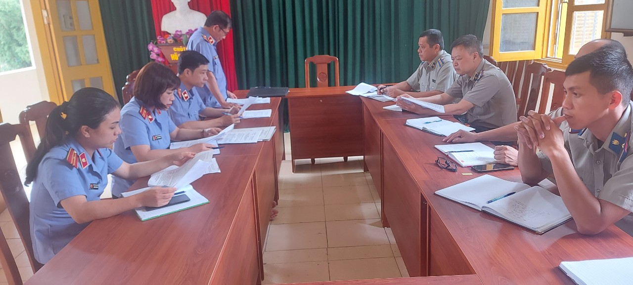 Viện Kiểm sát nhân dân huyện Nguyên Bình kiểm sát trực tiếp công tác Thi hành án dân sự năm 2023 tại Chi cục Thi hành án dân sự huyện Nguyên Bình