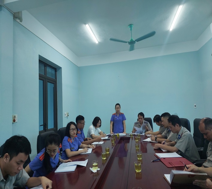 Viện Kiểm sát nhân dân thành phố Cao Bằng tiến hành kiểm sát trực tiếp hoạt động công tác thi hành án dân sự tại Chi cục THADS thành phố Cao Bằng