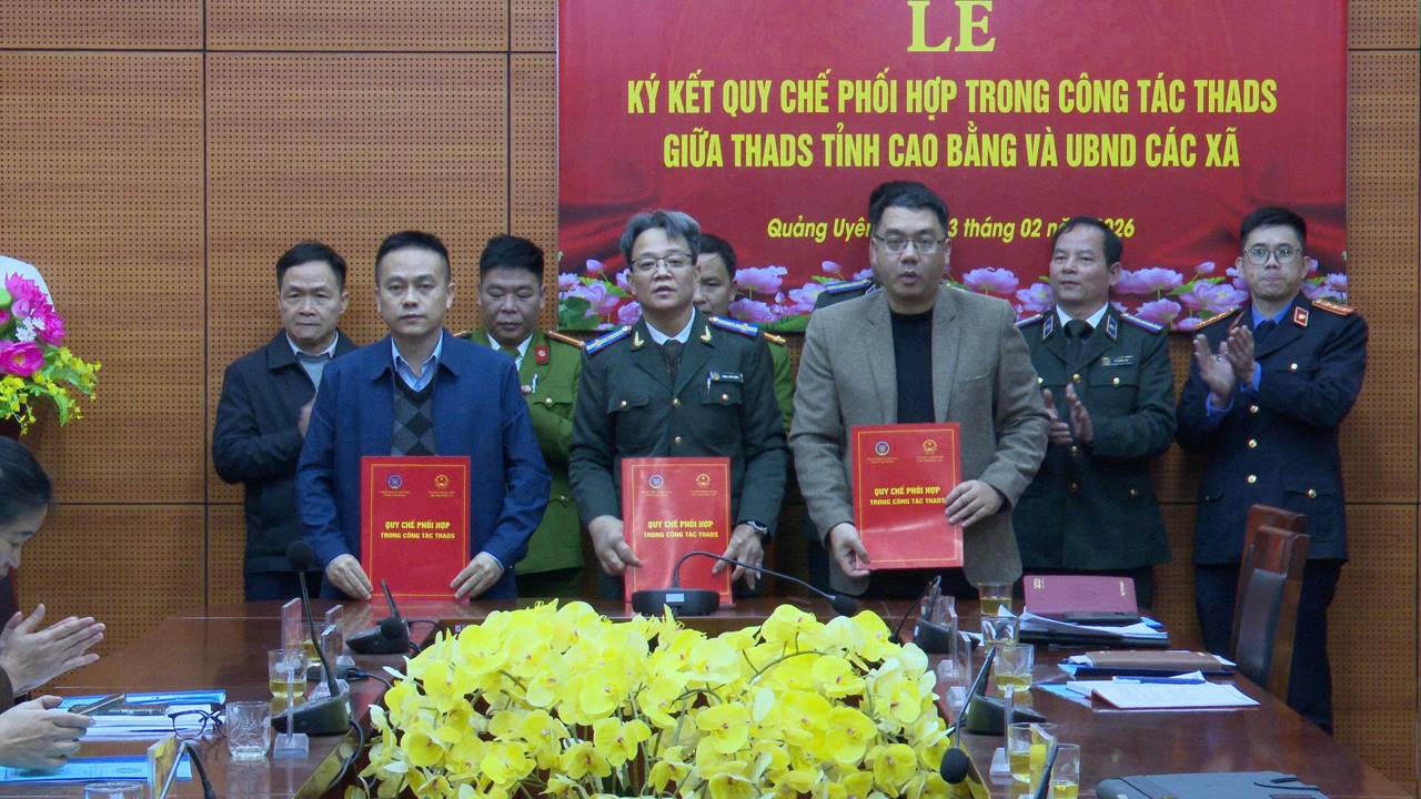 Thi hành án dân sự tỉnh tiến hành ký kết quy chế phối hợp trong công tác Thi hành án dân sự Với Ủy ban nhân dân các xã trên địa bàn khu vực 2