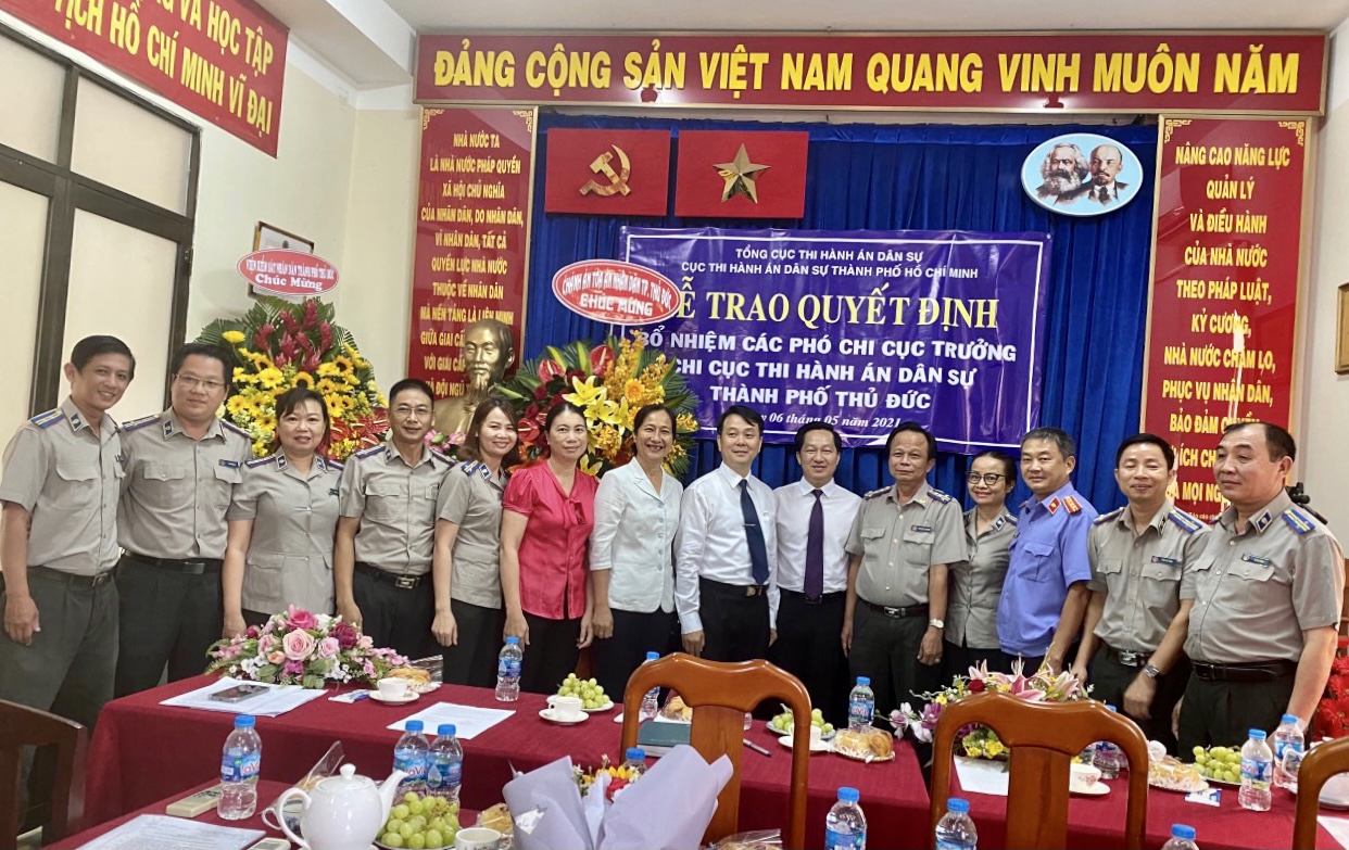 Bổ nhiệm 6 Phó Chi cục. trưởng Chi cục THADS thành phố Thủ Đức.