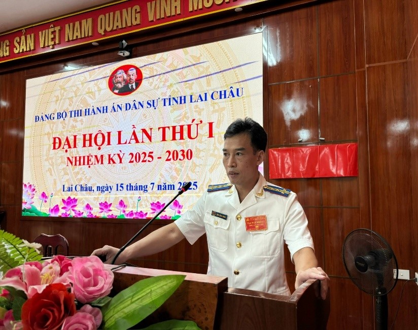 Đảng bộ Thi hành án dân sự tỉnh Lai Châu đã tổ chức Đại hội lần thứ I, nhiệm kỳ 2025-2030