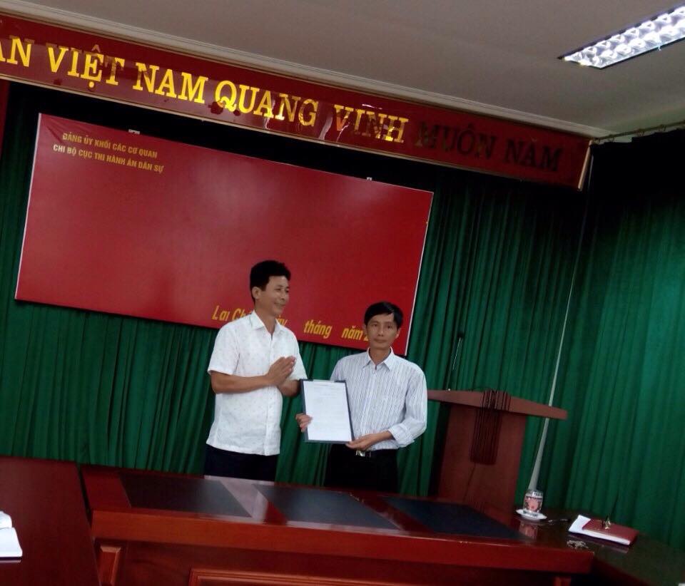 Công bố trao Quyết định điều động, bổ nhiệm Trưởng phòng Kiểm tra và giải quyết khiếu nại tố cáo Cục Thi hành án dân sự tỉnh Lai Châu