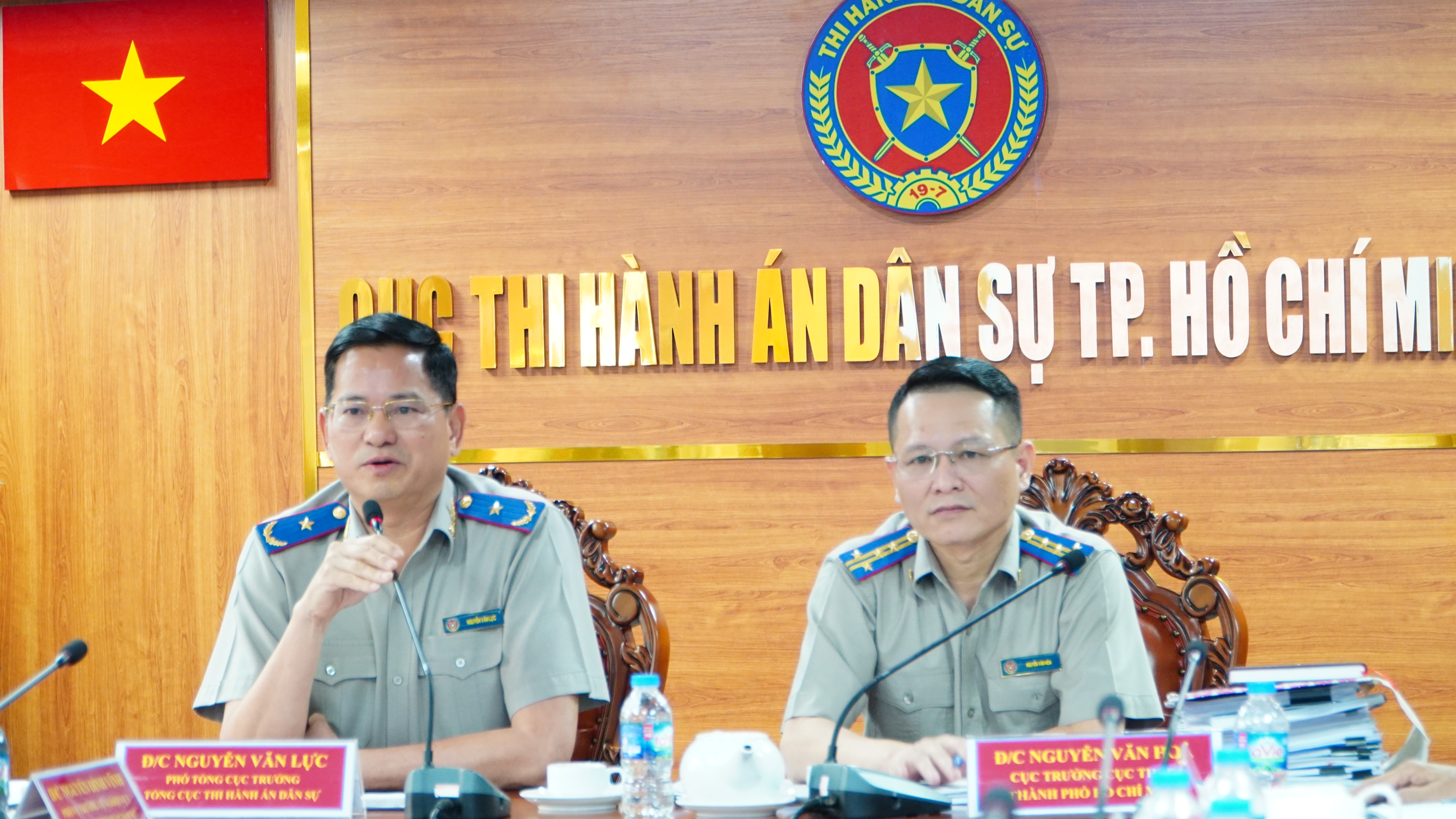 Phó Tổng cục trưởng Tổng cục THADS Nguyễn Văn Lực làm việc với Cục THADS Thành phố Hồ Chí Minh