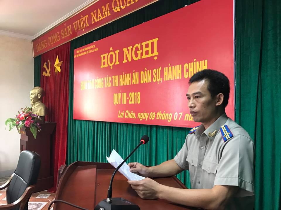 Cục Thi hành án dân sự tỉnh Lai Châu Hội nghị giao ban công tác thi hành án dân sự, hành chính quý III/2018 và Tọa đàm kỷ niệm 72 năm Ngày truyền thống thi hành án dân sự (19/7/1946 – 19/7/2018)