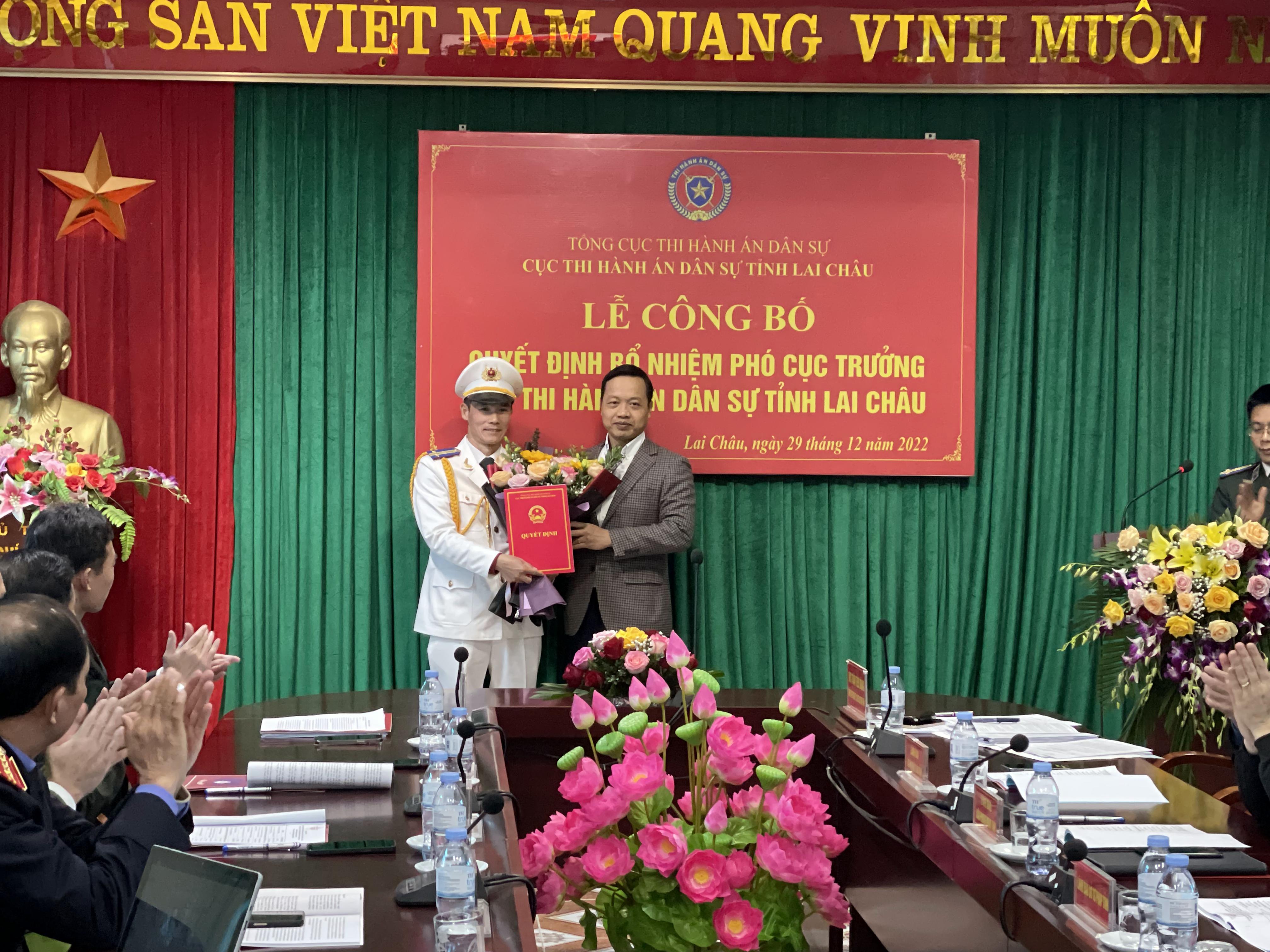 CỤC THI HÀNH ÁN DÂN SỰ TỈNH LAI CHÂU TỔ CHỨC LỄ CÔNG BỐ QUYẾT ĐỊNH BỔ NHIỆM PHÓ CỤC TRƯỞNG CỤC THADS